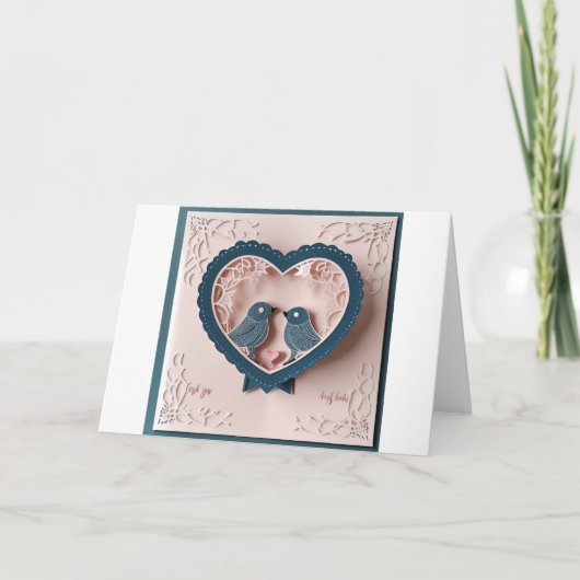 Romantische trouwkaarten die liefde en elegantie v (Voorkant)