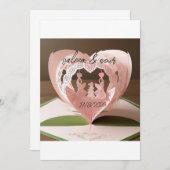 Romantische trouwkaarten kaart (Voorkant / Achterkant)
