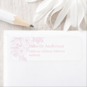 Romantische Trouwpeonen Delicate Blush Roze Etiket (Insitu)