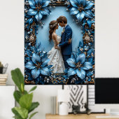 Romantische trouwportret poster (Thuiskantoor)