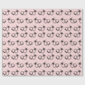Romantische trouwringen Sweet Light Pink Naadloos Cadeaupapier (Vlak)