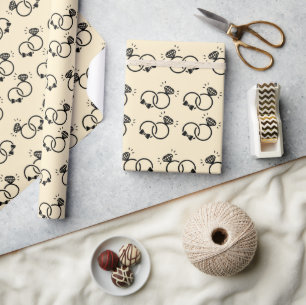 Romantische Trouwringen voor Bruidschatcadeaus Cadeaupapier
