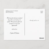 Romantische Trouwscriptie Dankkaartje Briefkaart (Achterkant)