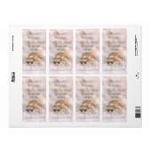 Romantische trouwwijnfles etiket (Full Sheet)