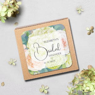 Romantische Tuin Bloemen Bruids Bruiloft Vierkante Sticker