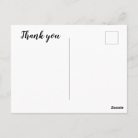 Romantische Tuin Bloemen Bruiloft Dank u Briefkaart (Achterkant)