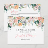 Romantische Tuin Bloemen Vrijgezellenfeest Recept Briefkaart (Voorkant / Achterkant)