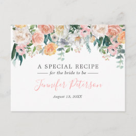 Romantische Tuin Bloemen Vrijgezellenfeest Recept  Briefkaart