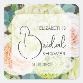 Romantische tuin bloemen Vrijgezellenfeest Vierkante Sticker