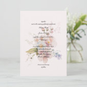 Romantische Tuin Bloemen Wedding Design Kaart (Staand voorkant)