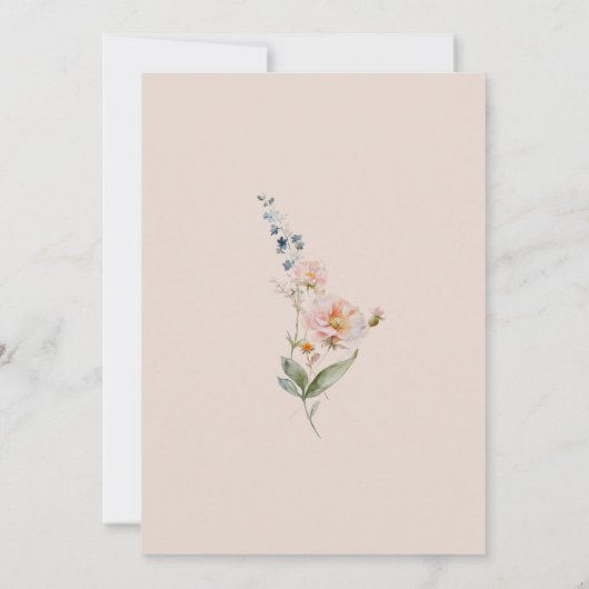 Romantische Tuin Bloemen Wedding Design Kaart (Achterkant)