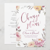 Romantische tuin bloemenkalligrafie verandering va kaart (Voorkant / Achterkant)