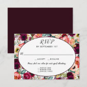 Romantische Tuin Bloemenreceptie 3 Entree RSVP (Voorkant / Achterkant)