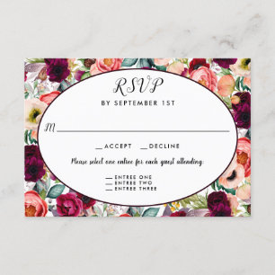 Romantische Tuin Bloemenreceptie 3 Entree RSVP Kaartje