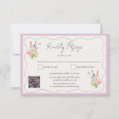 Romantische Tuin Bloemige Trouw RSVP Kaartje (Voorkant)