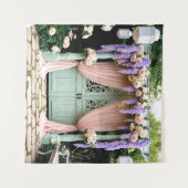 Romantische tuin bruiloft achtergrond wandkleed (Voorkant (horizontaal))