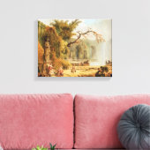 Romantische tuin canvas afdruk (Insitu (Woonkamer))