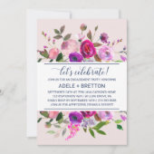 Romantische tuin, laten we feestvieren kaart (Voorkant)