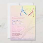 Romantische tuin libel bruiloft kaart (Voorkant)