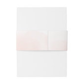 Romantische tuin perzik bloemenbruiloft monogram uitnodigingen wikkel (Achterkant Voorbeeld)