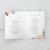 Romantische tuin perzik bloemenbruiloft Programma (Binnen)