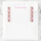 Romantische Tuin Roze Geranium Bloem op elke kleur Rechthoekige Sticker (Tas)