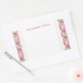 Romantische Tuin Roze Geranium Bloem op elke kleur Rechthoekige Sticker (Envelop)
