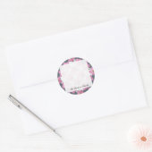Romantische Tuin Roze Geranium Bloem op elke kleur Ronde Sticker (Envelop)