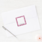 Romantische Tuin Roze Geranium Bloem op elke kleur Vierkante Sticker (Envelop)
