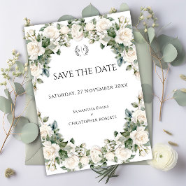 Romantische tuin Rozen bruiloft Save The Date
