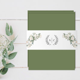 Romantische tuin Rozen bruiloft Uitnodigingen Wikkel