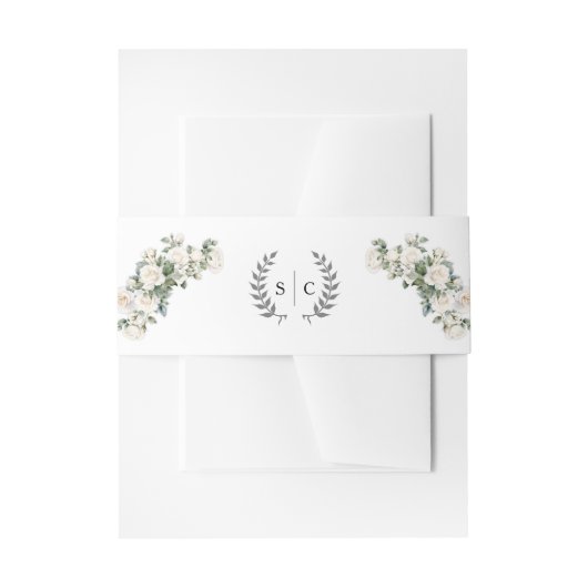 Romantische tuin Rozen bruiloft Uitnodigingen Wikkel (Voorkant Voorbeeld)