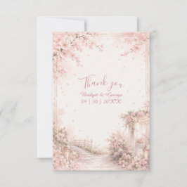 Romantische Tuin Sakura Trouw Bliss Bedankkaart