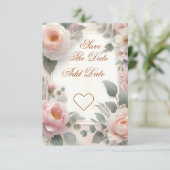 Romantische tuin Save the Date (Staand voorkant)