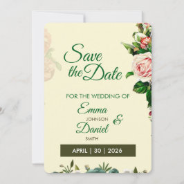Romantische Tuin Save the Date Kaart
