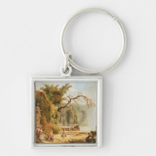 Romantische tuin sleutelhanger
