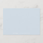 Romantische tuin stoffige blauwe bloemen accommoda informatiekaartje (Achterkant)