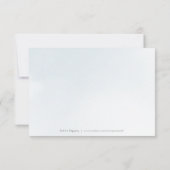 Romantische tuin stoffige blauwe bloemen bruiloft  RSVP kaartje (Achterkant)