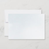 Romantische tuin stoffige blauwe bloemenbruiloft Q RSVP Kaartje (Achterkant)