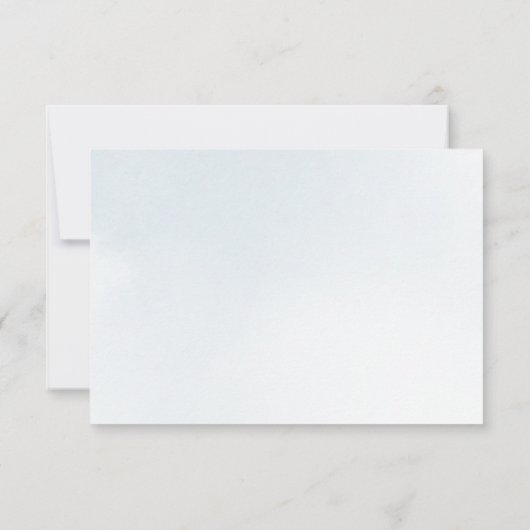 Romantische tuin stoffige blauwe bloemenbruiloft Q RSVP Kaartje (Achterkant)