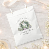 Romantische Tuin Trouwen Bloemenboog Fontein Bedankzakje (Geknipt)