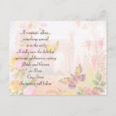 Romantische Tuin Trouwen Save the Date Aankondigingskaart (Achterkant)