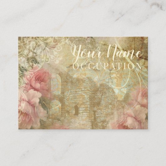 Romantische tuin - Visitekaartje (Voorkant)