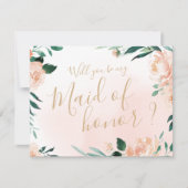 Romantische tuin Wil je mijn bruidsmeisje zijn? Kaart (Voorkant)
