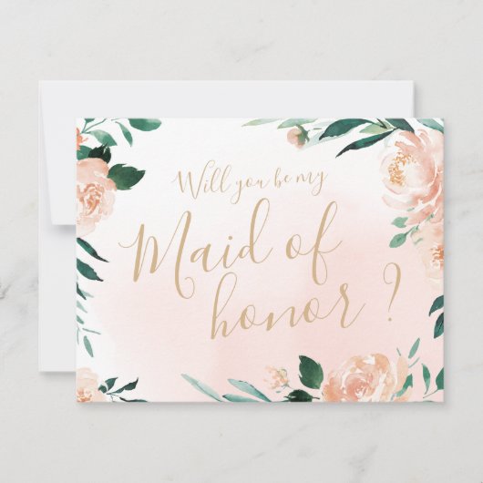 Romantische tuin Wil je mijn bruidsmeisje zijn? Kaart (Voorkant)