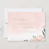 Romantische tuin Wil je mijn bruidsmeisje zijn? Kaart (Achterkant)