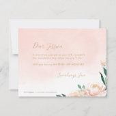 Romantische tuin, zult u mijn ereheer zijn kaart (Achterkant)