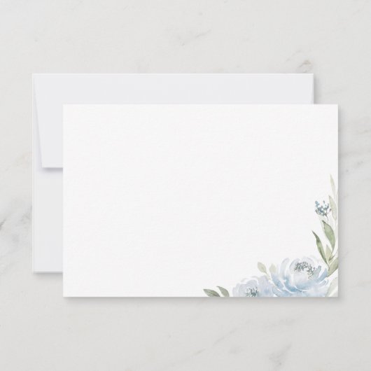 Romantische tuinbaardblauw bedankkaart (Achterkant)