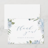 Romantische tuinbaardblauw bedankkaart (Voorkant / Achterkant)
