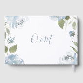 Romantische tuinbaardblauw gastenboek (Achterkant)